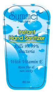 handsanitizer label